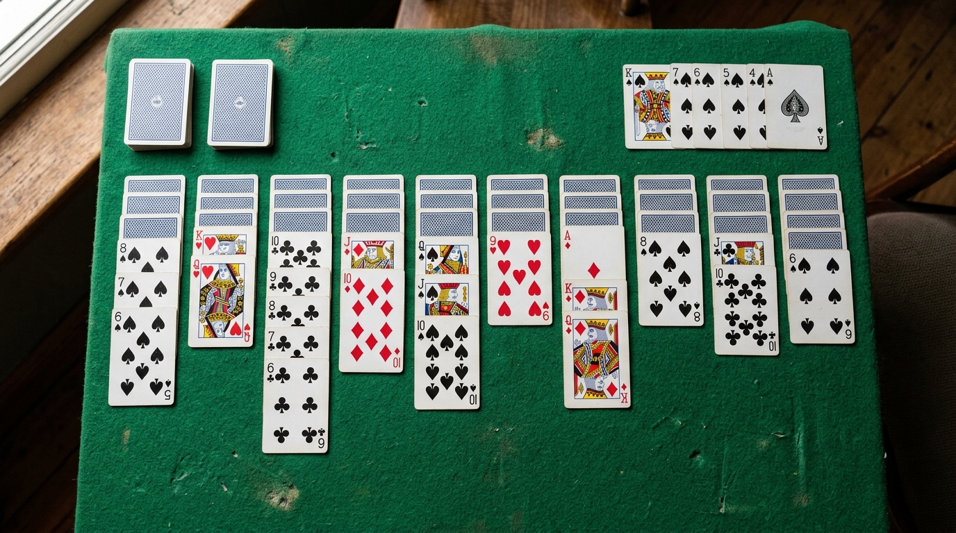 spider solitaire stock discipline illustration for AARP Spider Solitaire