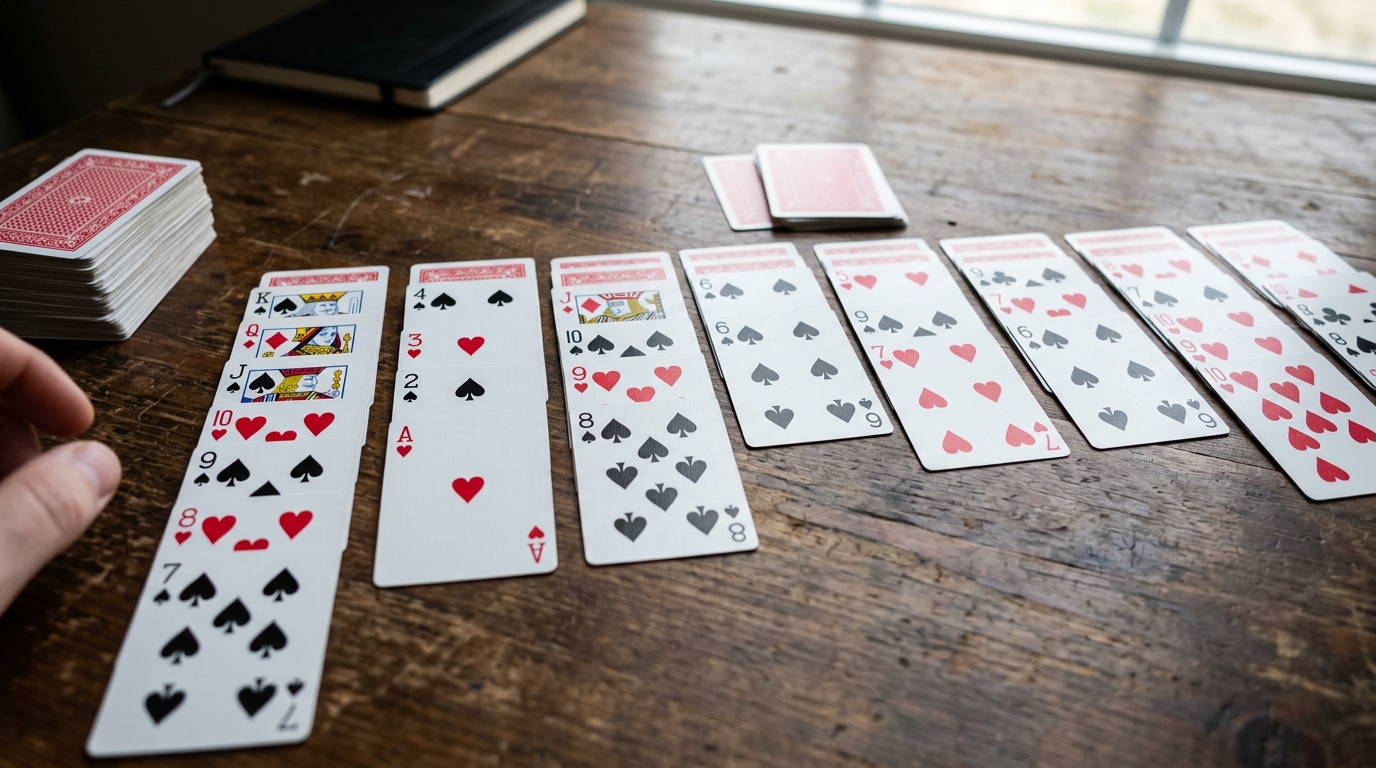 Spider solitaire rules illustration for AARP Spider Solitaire